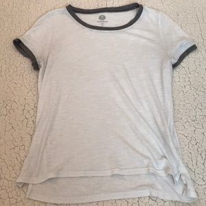 White and grey super soft tee